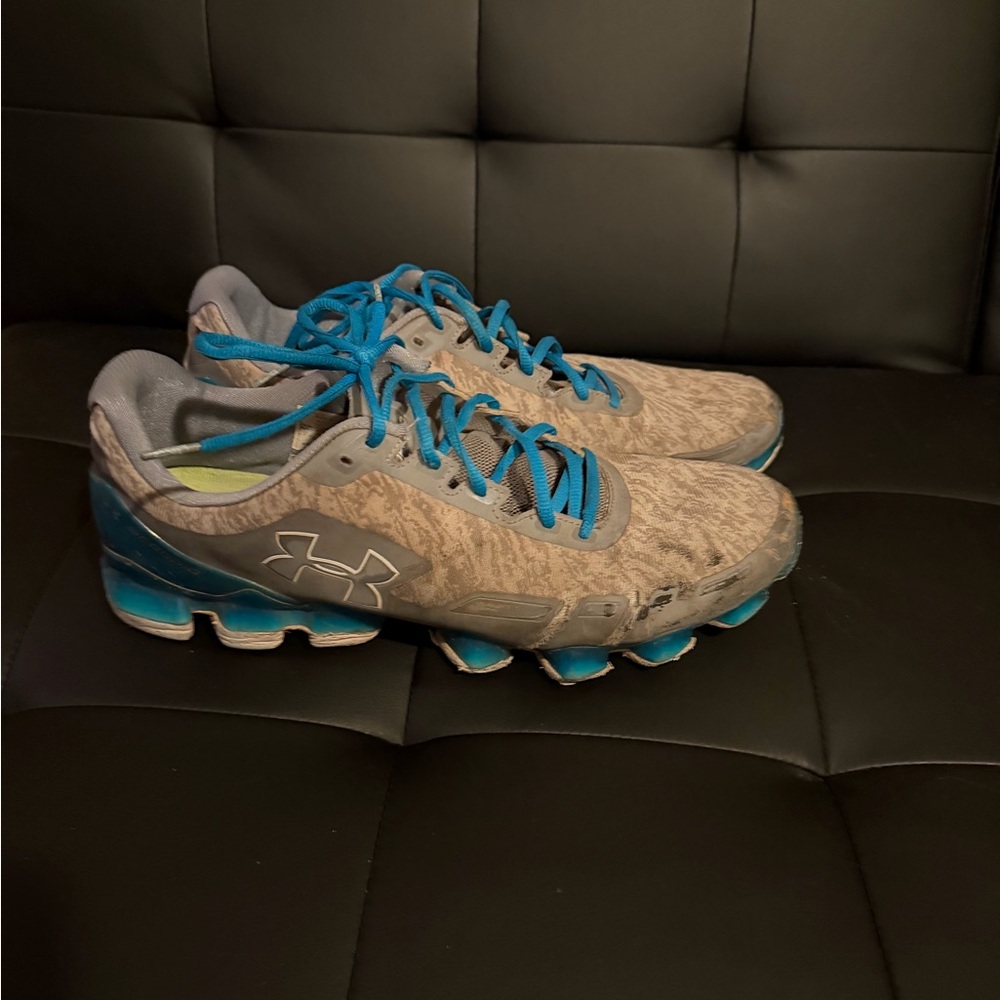 Under Armour Gray and Blue Athletic Shoes